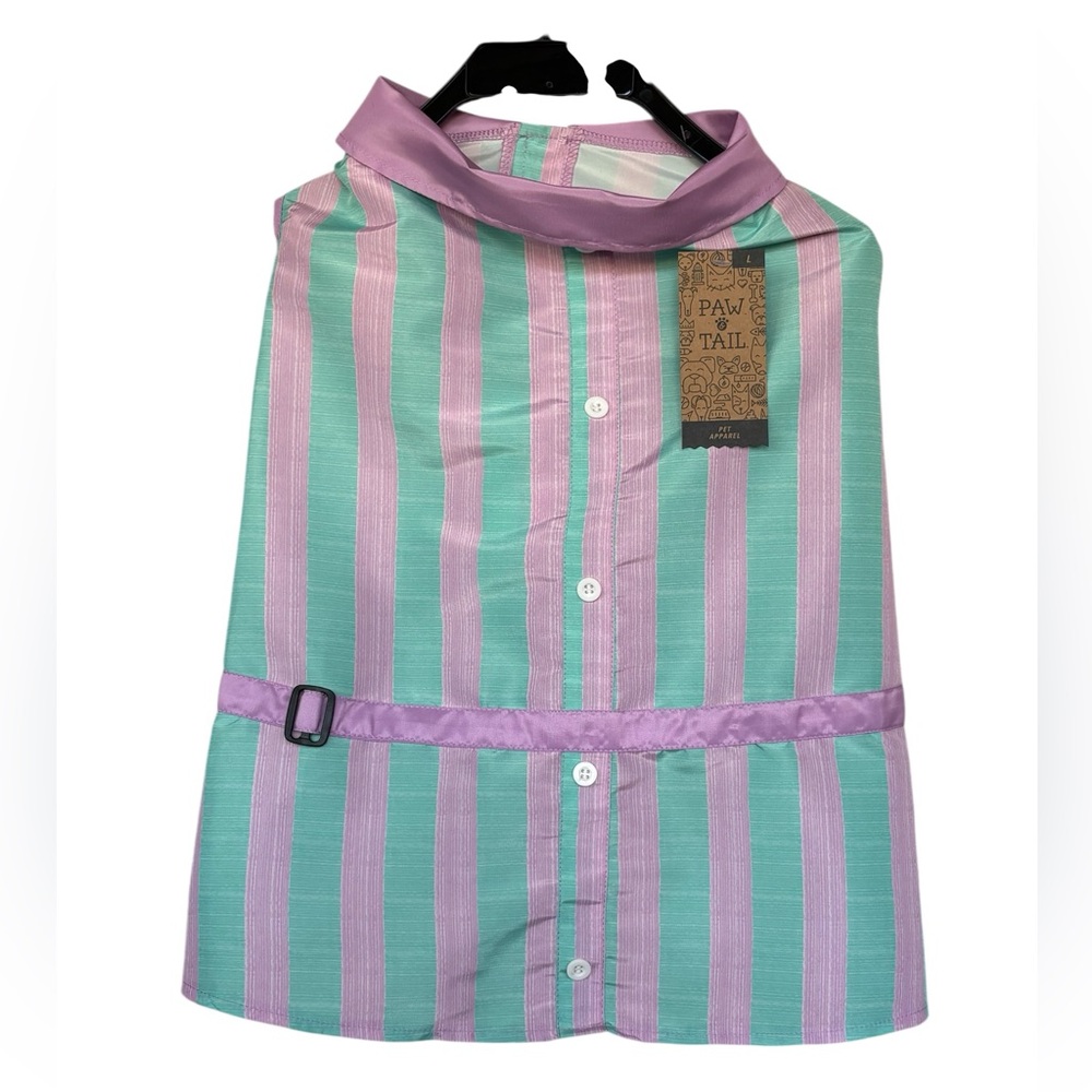 New Paw & Tail Striped Dog Shirt Size L